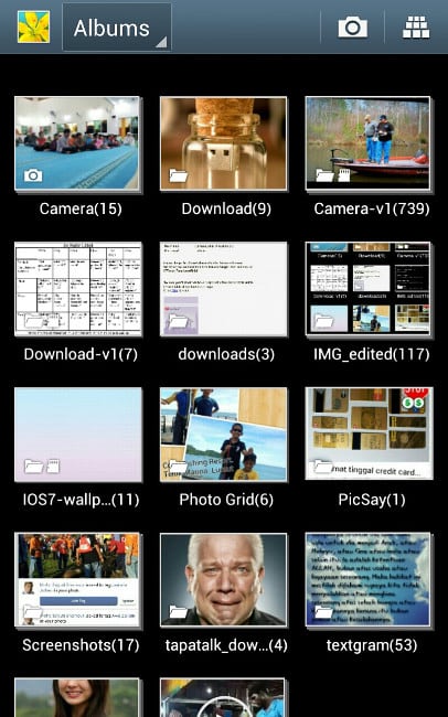 Thumbnails in the Android Gallery