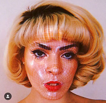 face mask on Instagram Stories