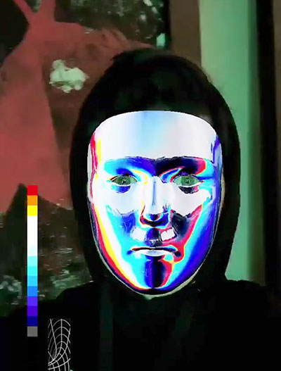 Instagram story mask - steel face
