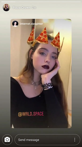 how to download masks instagram - pizza crown