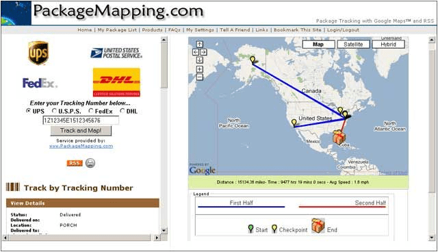 The packagemapping.com service allows you to display the location and path of your package on the map.