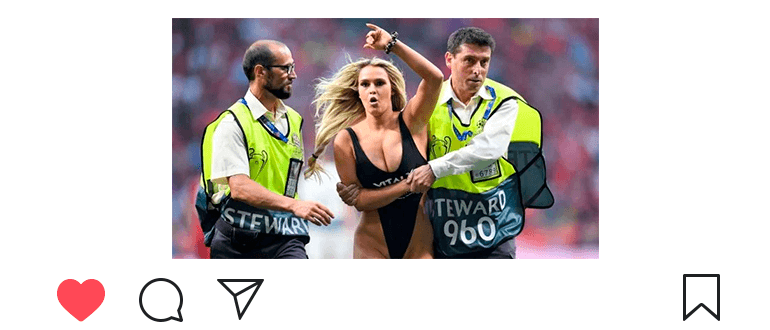 Instagram of the girl who ran out in the Champions League final