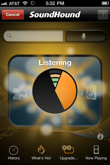 Illustration of a track search in SoundHound