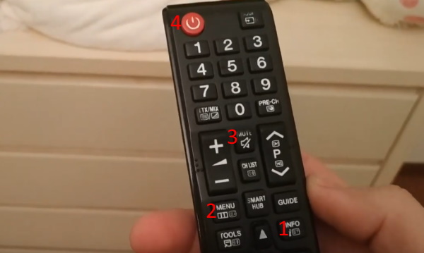 Press a few buttons on the remote control