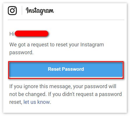 Reset password in web version