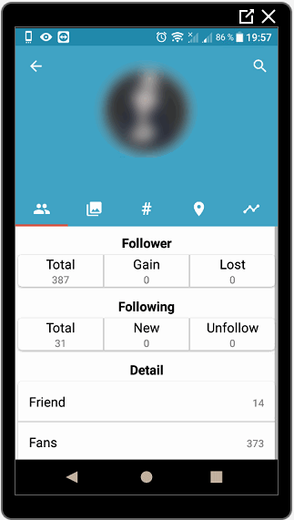Example application for Instagram