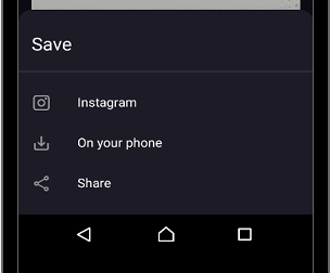 Save file to Instagram Gallery