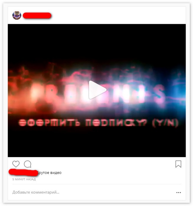 Video on Instagram