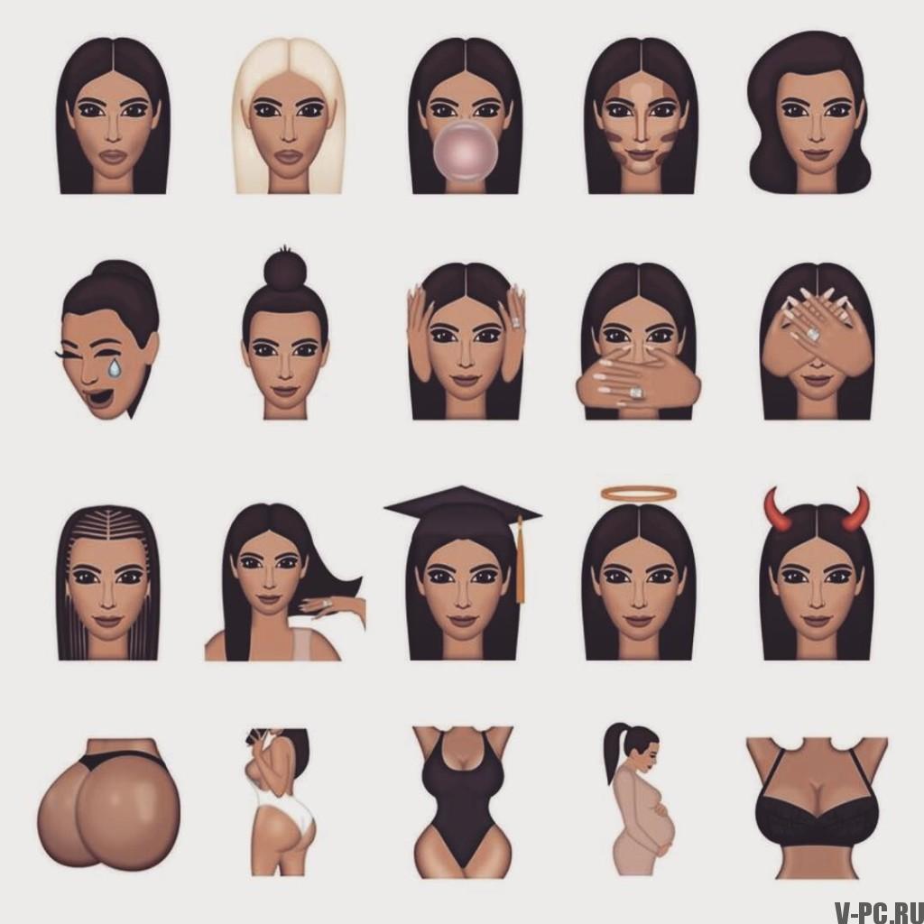 Kimoji for Instagram from Kim Kardashian