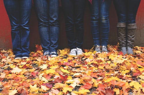 Autumn Instagram photo ideas - leaves under your feet