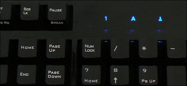 Num Lock on the keyboard