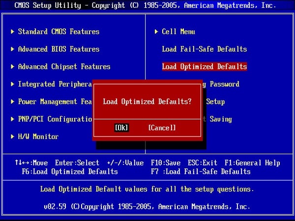Download factory BIOS settings