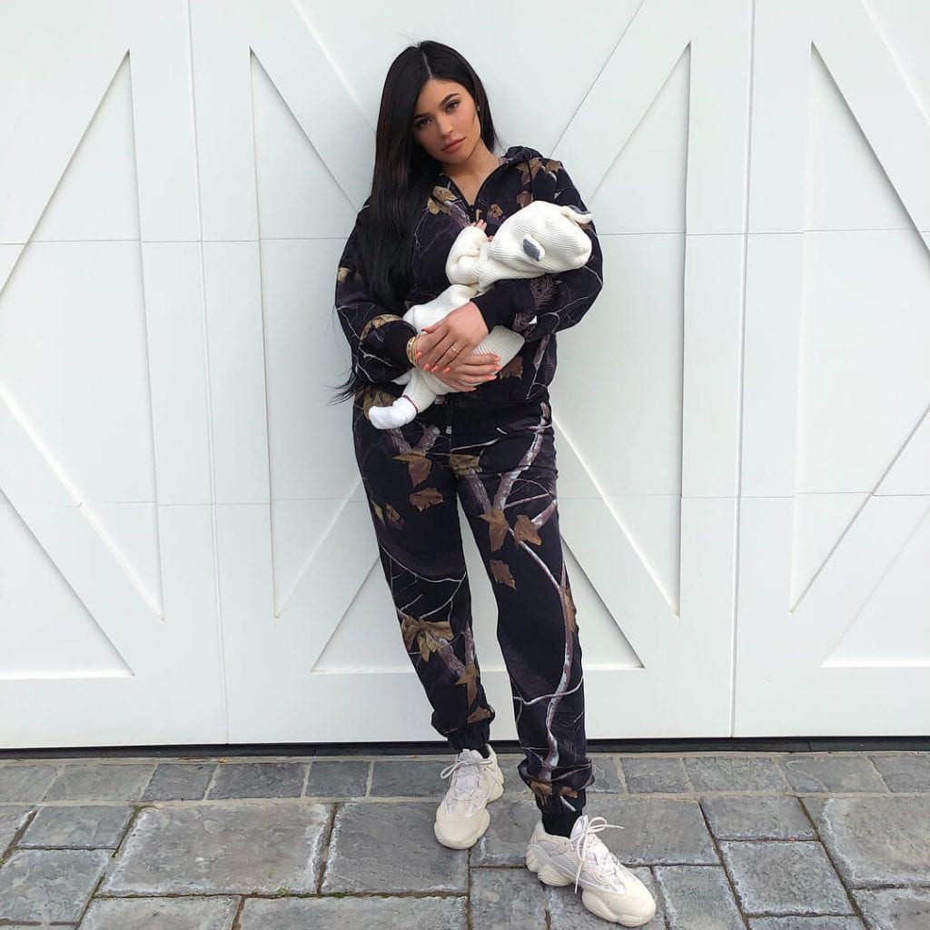 Kylie Jenner with a daughter who turned Instagram month