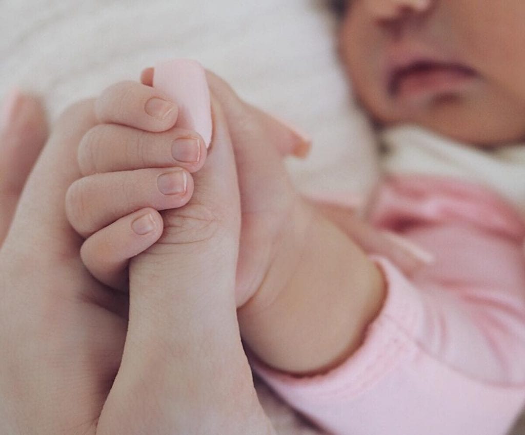 Kylie Jenner with her newborn daughter Instagram