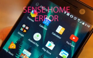 Sense Home Application Error